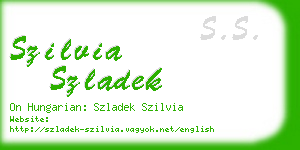 szilvia szladek business card